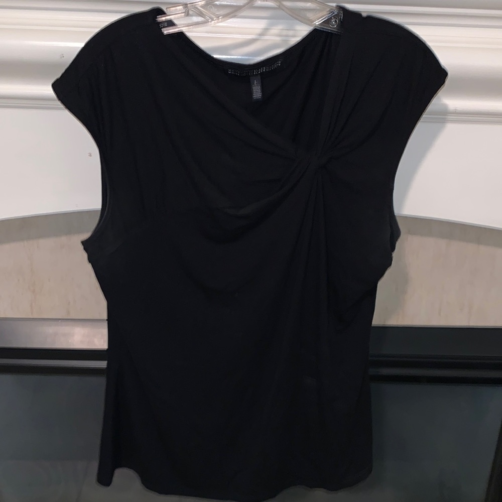 White House Black market, sleeveless, knot neck Top
